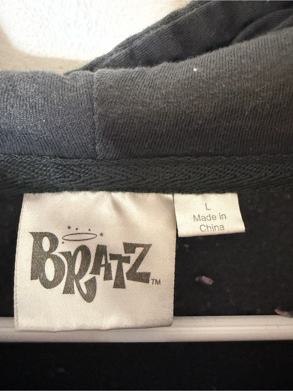 Black Zip-Up Hoodie Large - Picture 4 of 4
